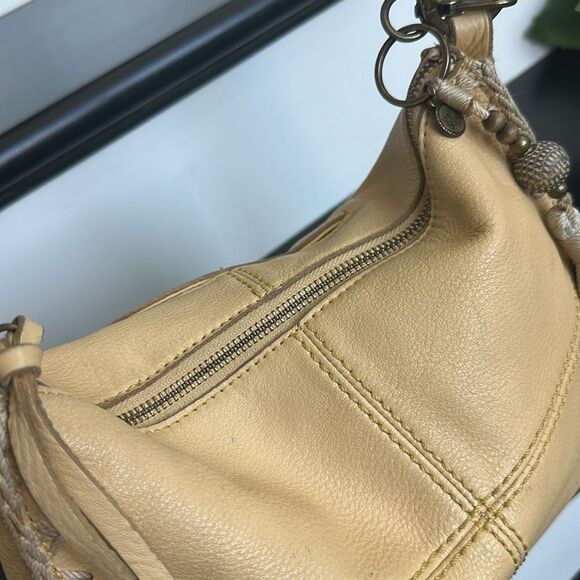 The Sak Genuine Leather Crossbody Shoulder Bag Soft w/ Whipstitch & Tassel - Picture 4 of 10